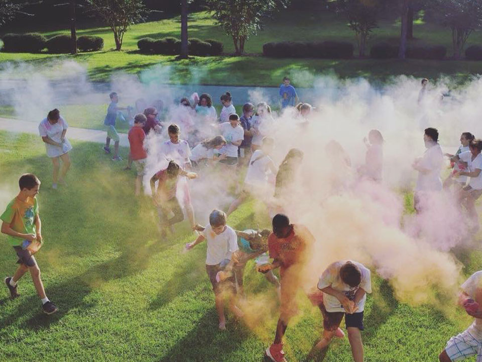 Freedom Youth students color war event